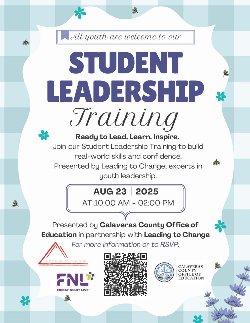 student leadership flyer